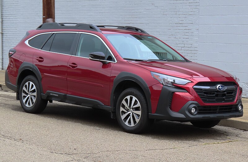 Image of red Subaru outback for article Best Cars for Long-Distance Travel in Australia.