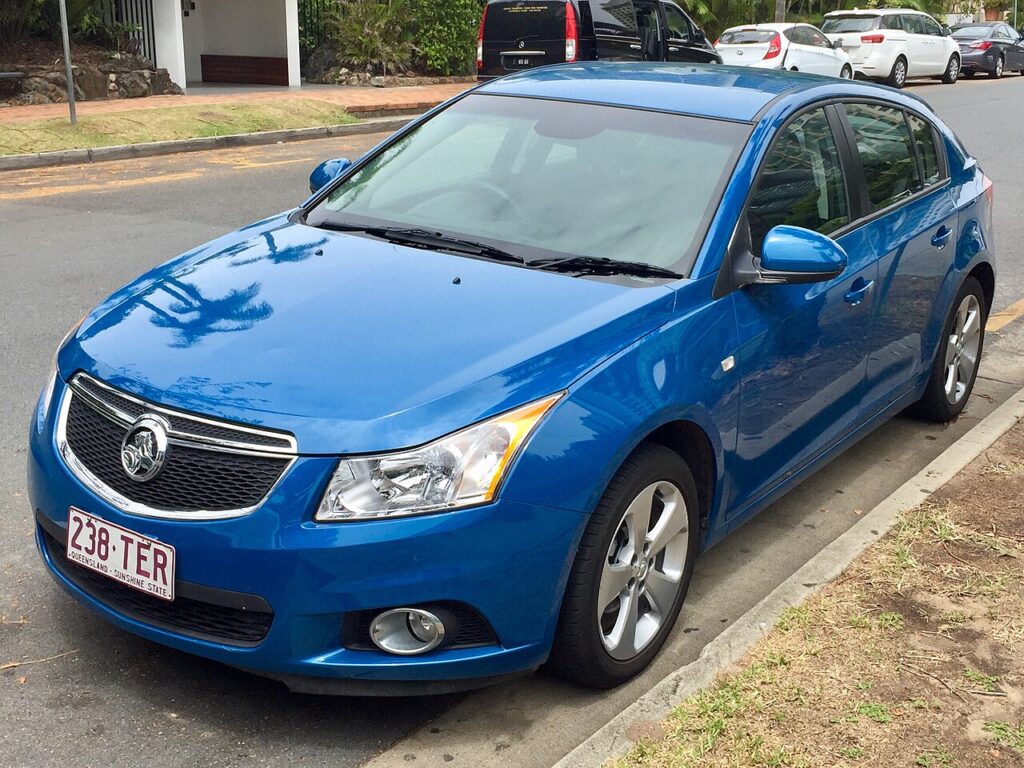 An image of blue Holden Cruze for the article best second hand cars under $10000 in Australia.