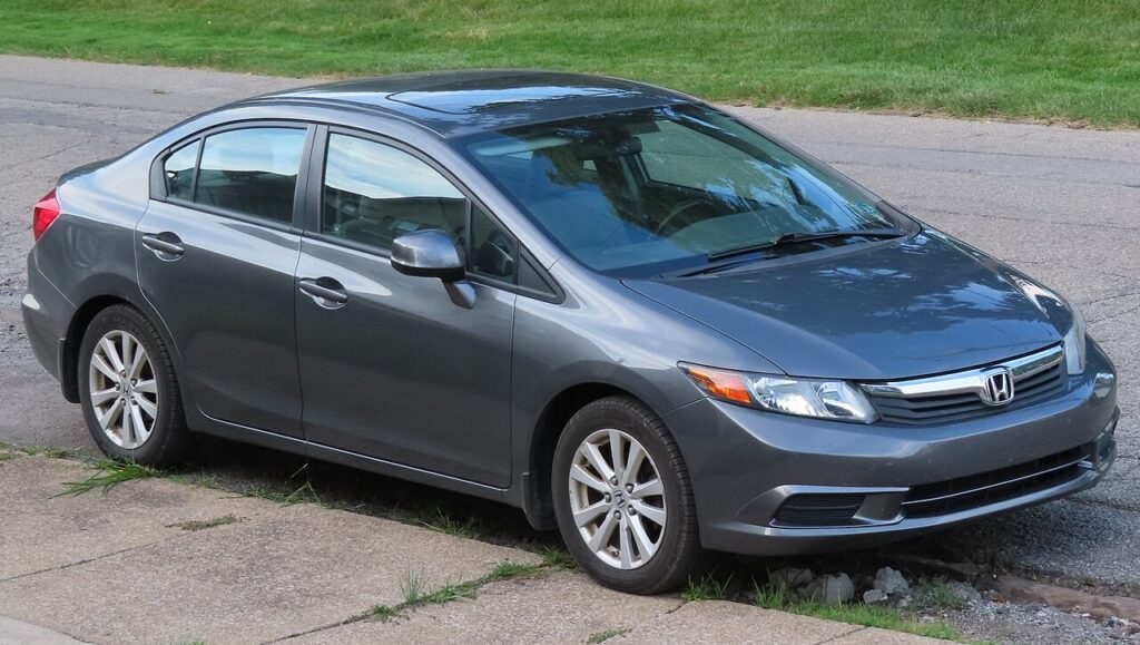 an Image of Grey Parked Honda Civic Sedan for the section best second hand cars in Australia