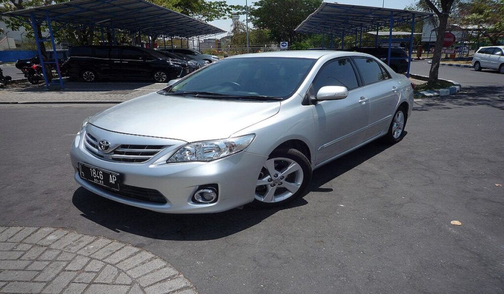 An image of Silver Toyota Corolla 2012 sedan for article best second hand cars under $10000 in Australia