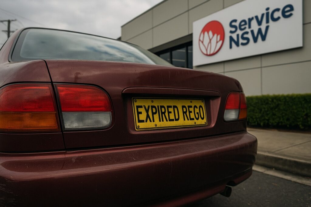 An Image of a parked outside service nsw with expired rego for article sell a car with expired registration