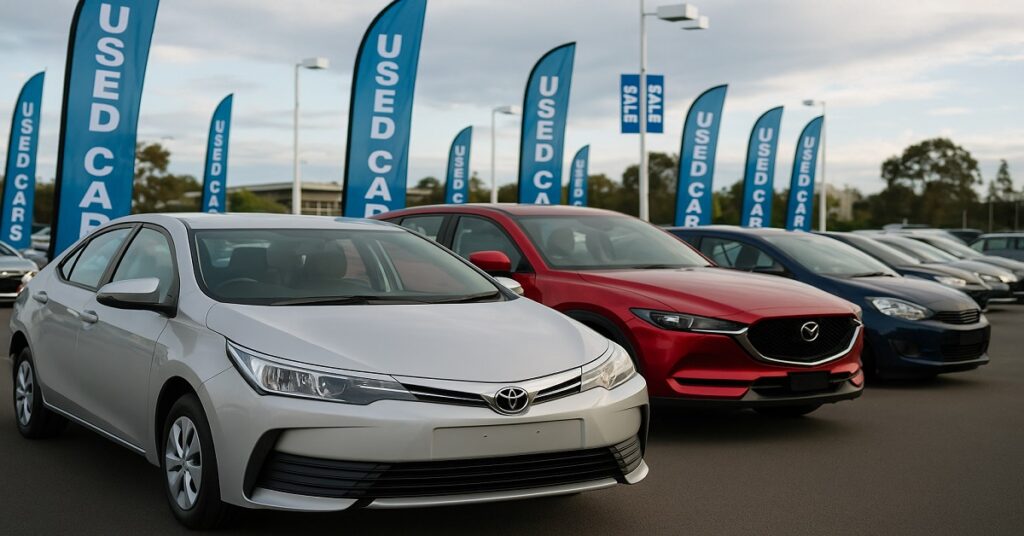 An image of Cars for sale in Article about Car sales in Australia 2025