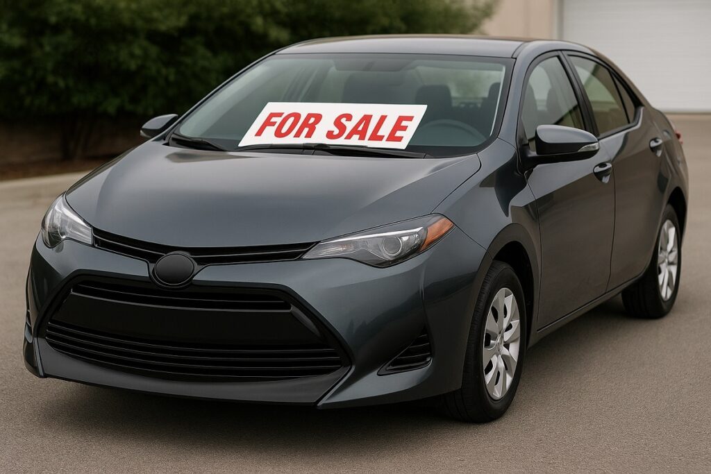 An Image of dark toyota camry for sale for the article how to sell a car