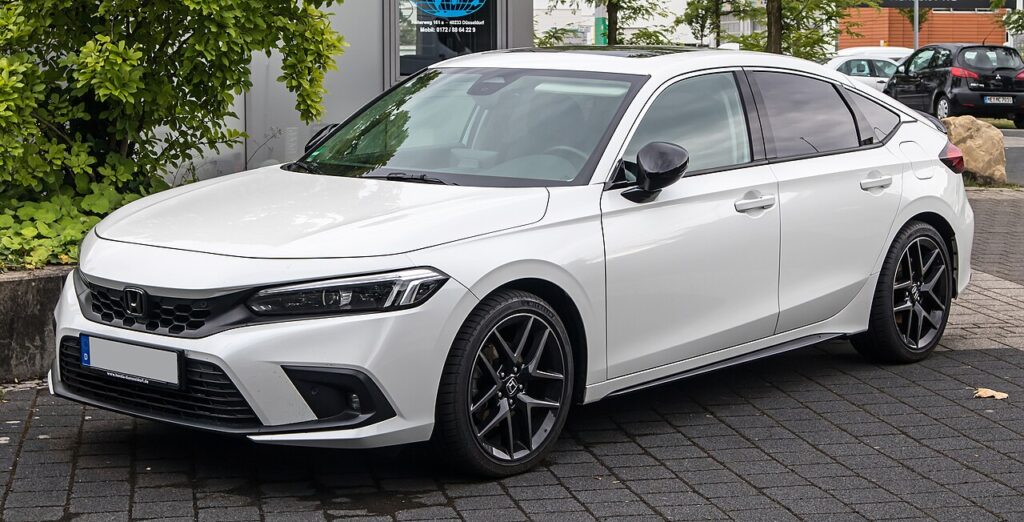 An Image of white Honda e hev for the section Best New Honda Car