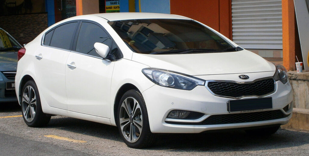 An Image of white Kia Cerato for best second cars under $10000 in Australia