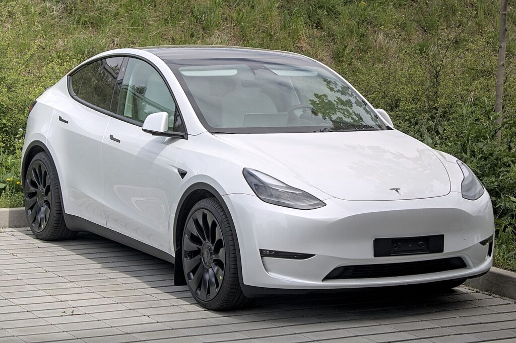 white Tesla Model Y Long Range for the article best comfortable car for long road trips in Australia.