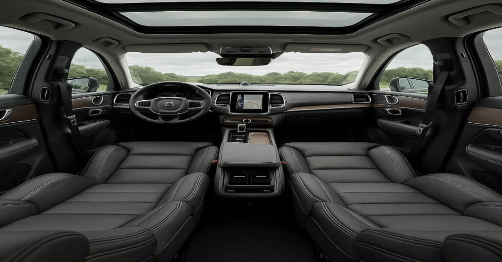 Volvo XC90 – Best Luxury SUV with Most Comfortable Seats black interior